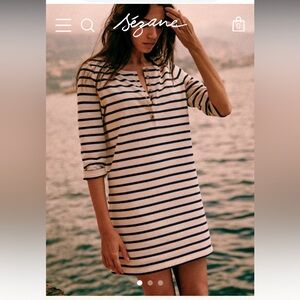 Sezane Tyra dress preppy nautical stripes size S sold out